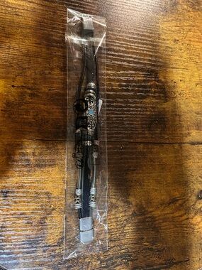 Vintage Multilayer Black Leather Bracelet Silver Accents and Turquoise Stone